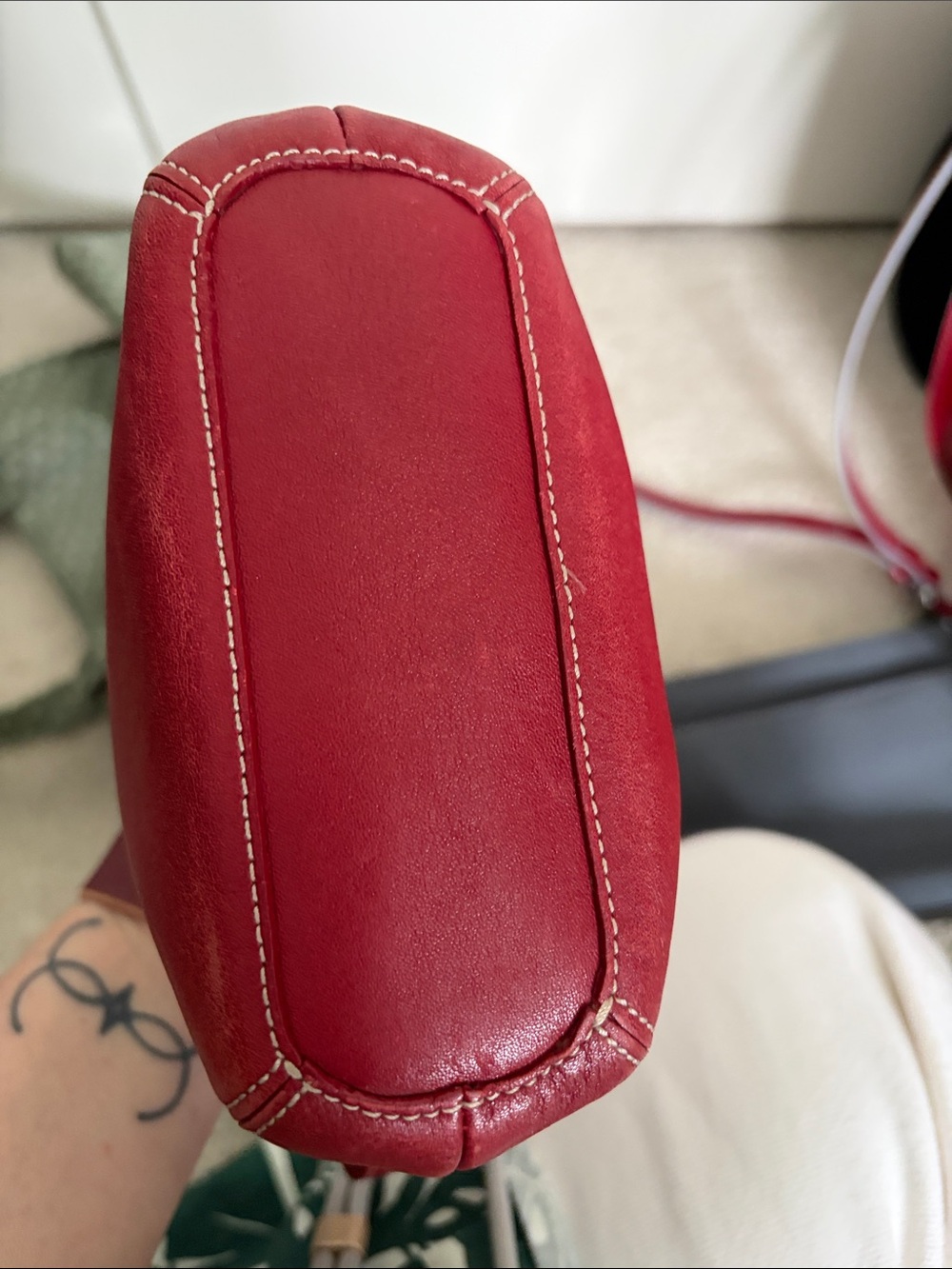 Coach Red Leather mini shoulder Bag - vintage - Picture 5 of 8